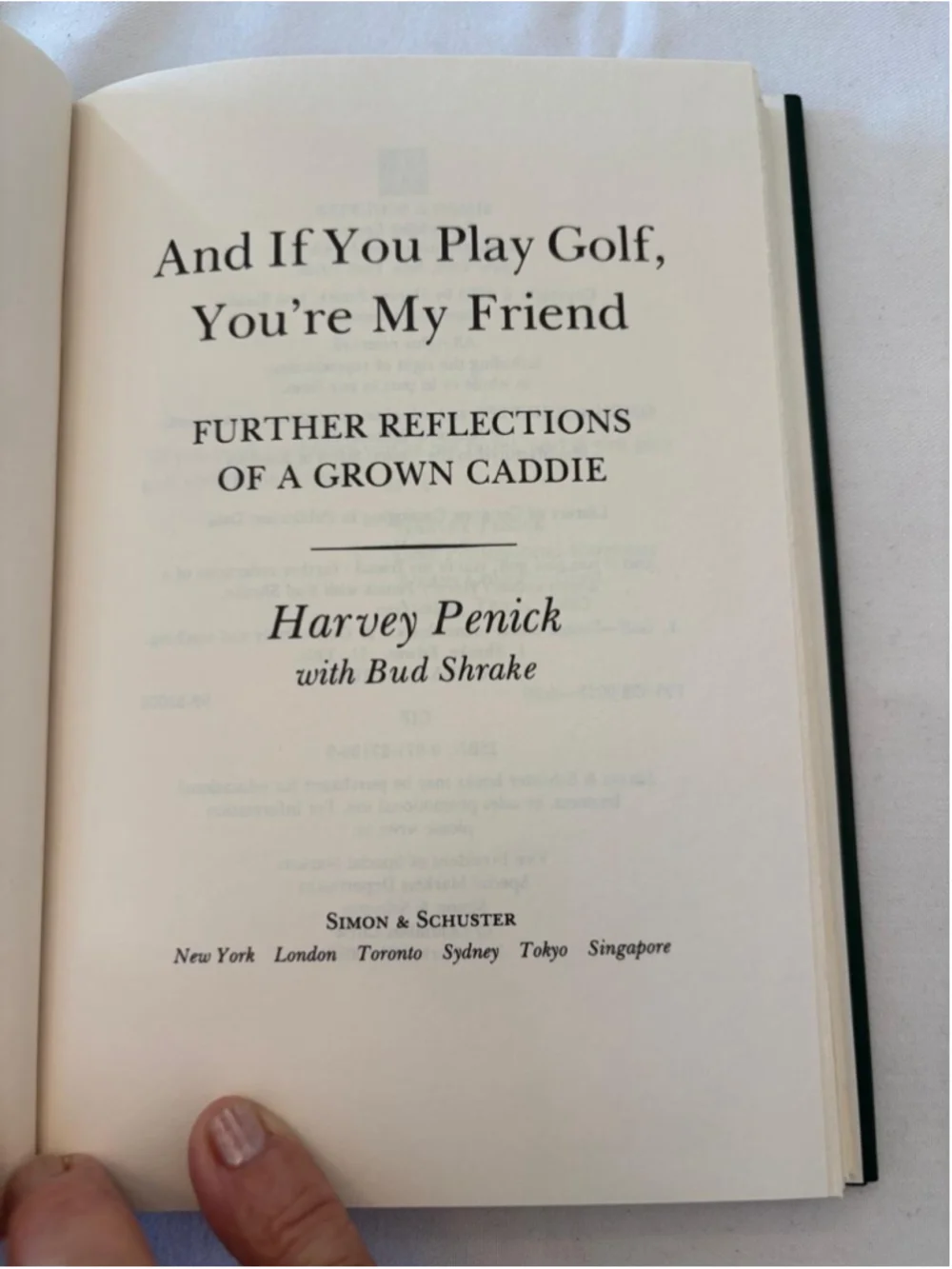 Simon & Schuster Harvey Penick Golf Book One Size Green White #E92